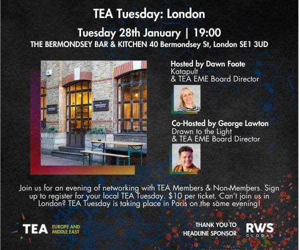 thumbnails TEA Tuesday - LONDON 28th January